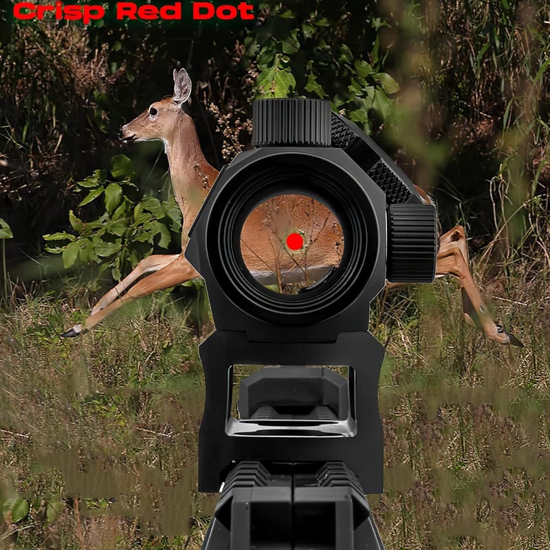 Cyelee T3 Red Dot Sight for Rifles, 1x20mm 2MOA Shake Awake Reflex Sight, Picatinny Gun Sight with Absolute Co Witness Riser - Image 3